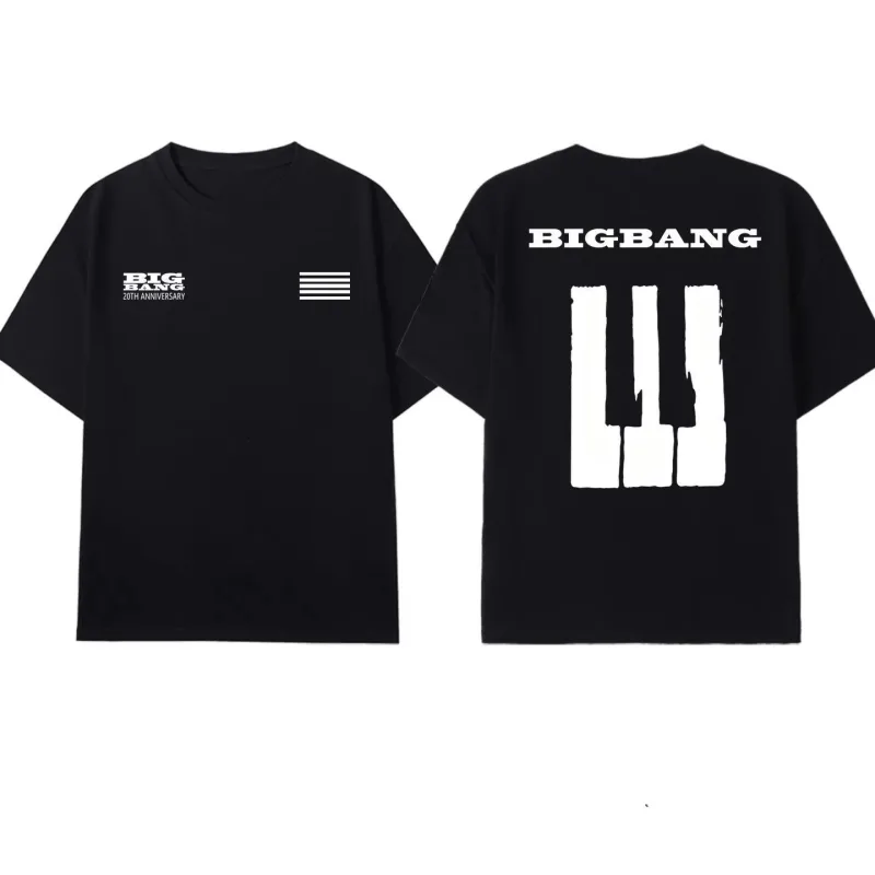 Bigbang Konzert-T-Shirt zum 20-jährigen Jubiläum, G-Dragon-Fans, kurzärmelig, Unisex, Damen, atmungsaktiv, schweißabsorbierend, T-Shirt, Herren-Kapuzenpullover