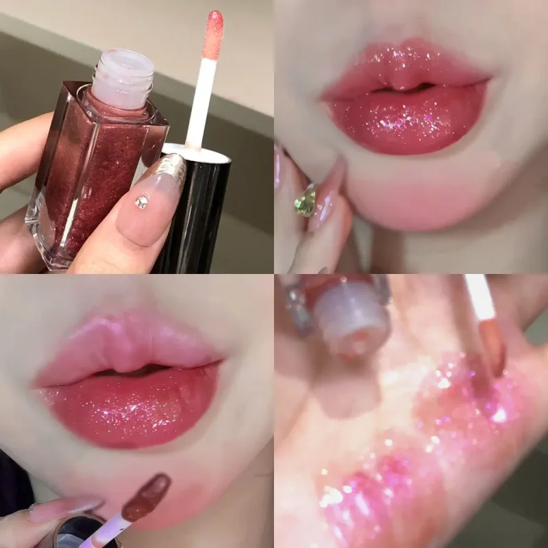 Herorange Star Shine Glitter Lip Gloss Shimmer Fine Glitter Long Lasting Moisturizing Non Sticky Glossy Lip Makeup