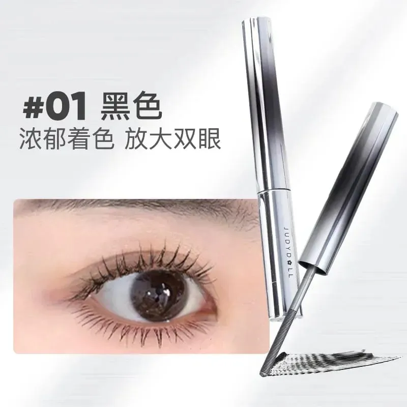 Judydoll Steel Tube Mascara Waterproof Slender Non-smudge Brown Curly Metal Small Silver Tube Mascara