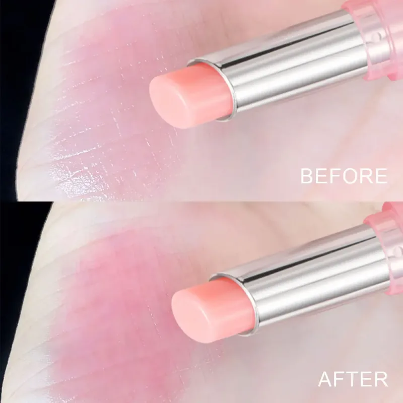 Color Lip Balm Ενυδατικό Γυαλιστερό Αδιάβροχο Ροζ Lip Balm με λαμπερό αποτέλεσμα κατάλληλο για όλους τους τύπους δέρματος Καταπραϋντικό