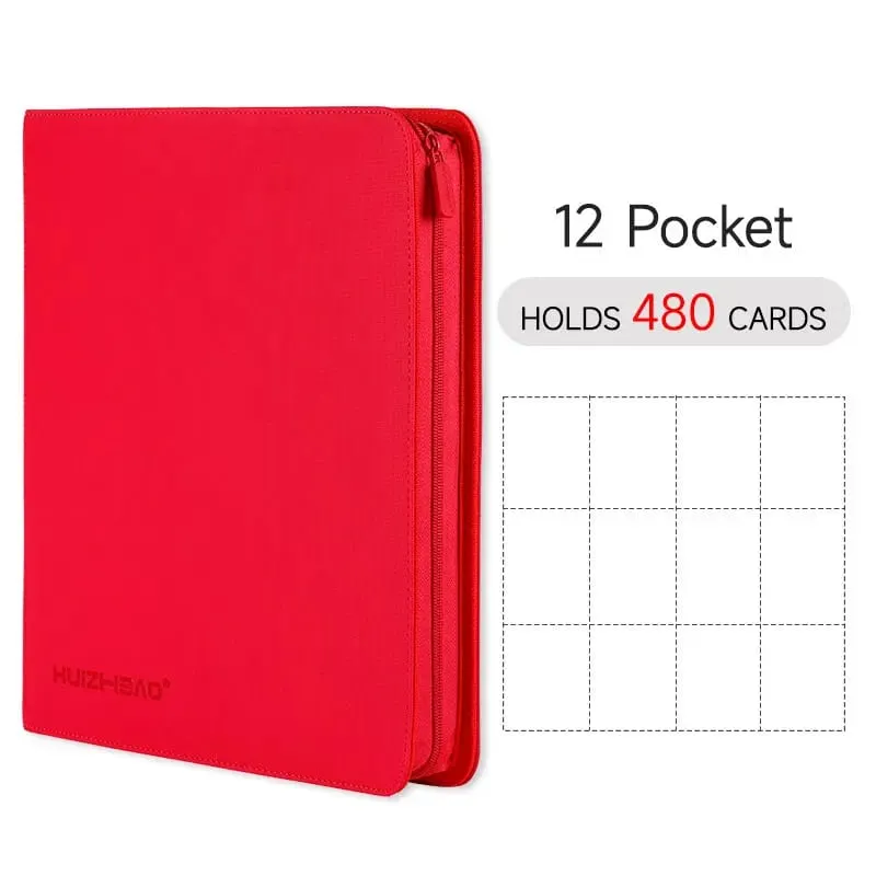 9/12 Pocket Zipper Card Binder אלבום כרטיסי מסחר כרטיס טעינת צד עמיד עבור mtg tcg עבור פוקימון עבור yugioh לכדורגל