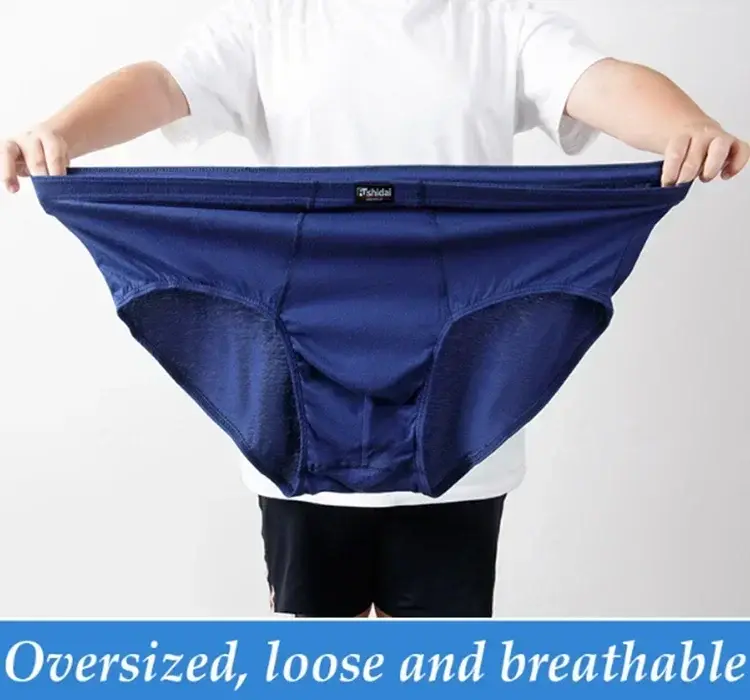 6XL 8XL Big Men Underwear Cotton Anti Chafe Boxer Briefs No Ride Up Wide Waistband Underpants for Plus Size Heavy Men — image 7