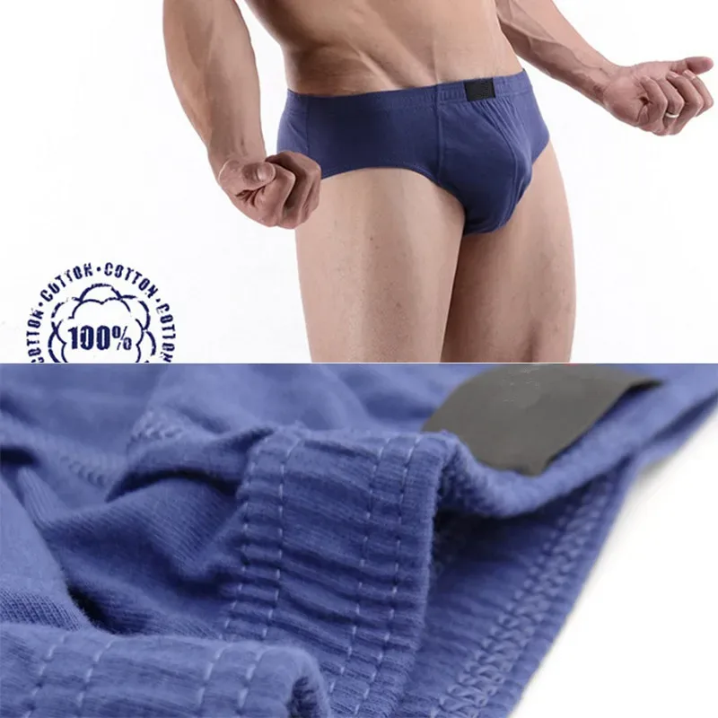 4 Pcs/Lot Cheapest 100% Cotton Mens Briefs Plus Size Men Underwear Panties XL-5XL Men's Breathable Sexy Lingerie Underpants