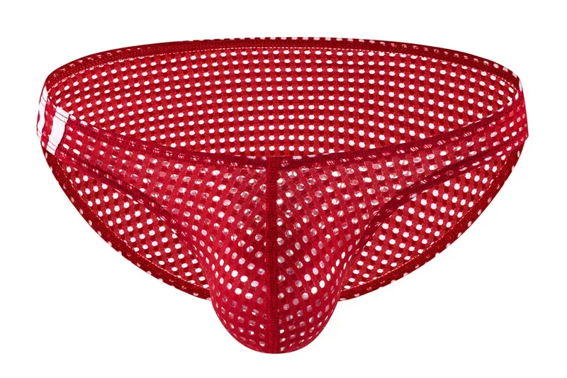 Calzoncillos para hombre, ropa interior con agujeros transpirables de verano, ropa interior convexa en U, ropa interior fina de cintura baja para hombre, Calzoncillos antideslizantes