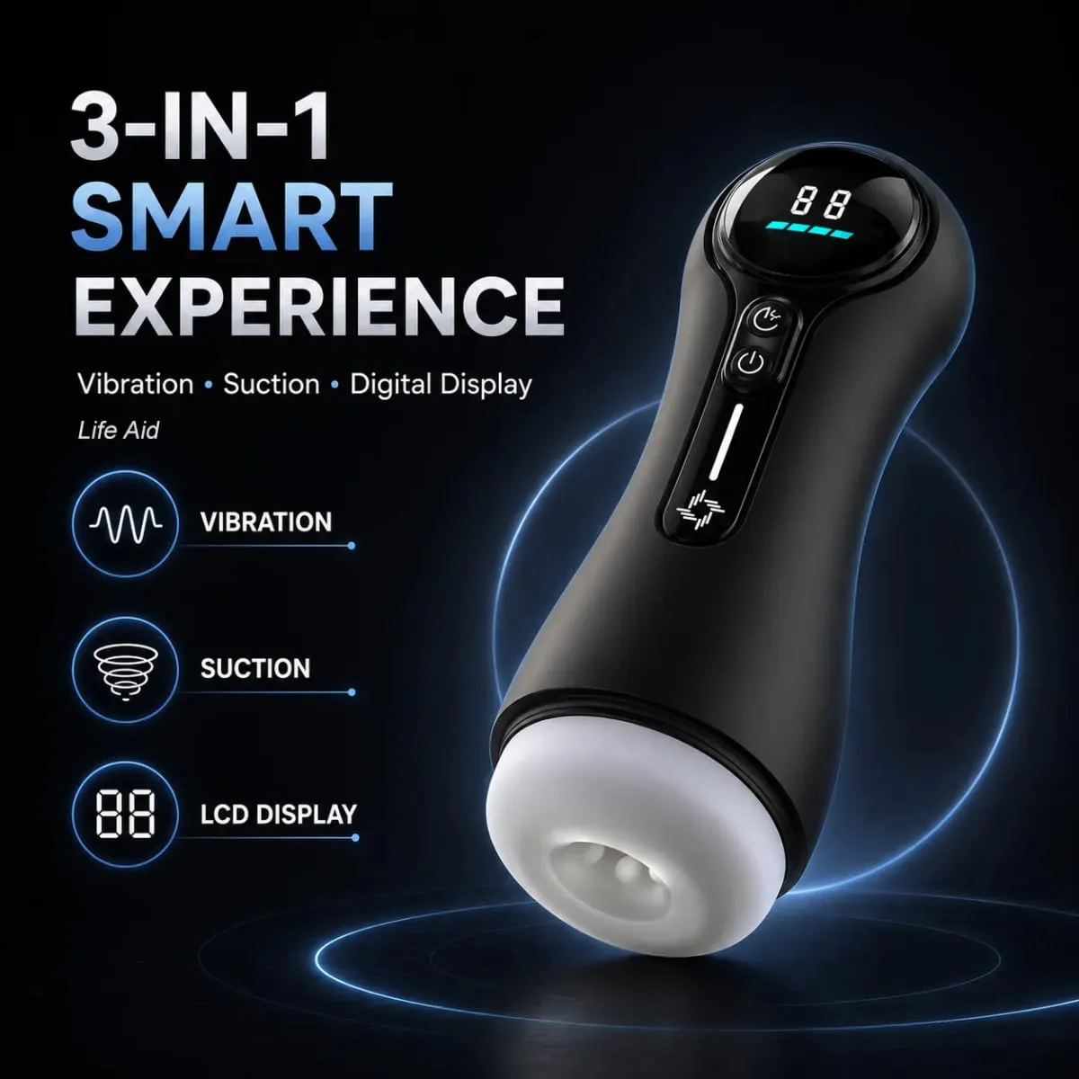 Automatic Male Vibration Masturbator Blowjob Sucking Machine Masturbation Cup Silicone Vaginal Sex Toys for Men Adult Goods