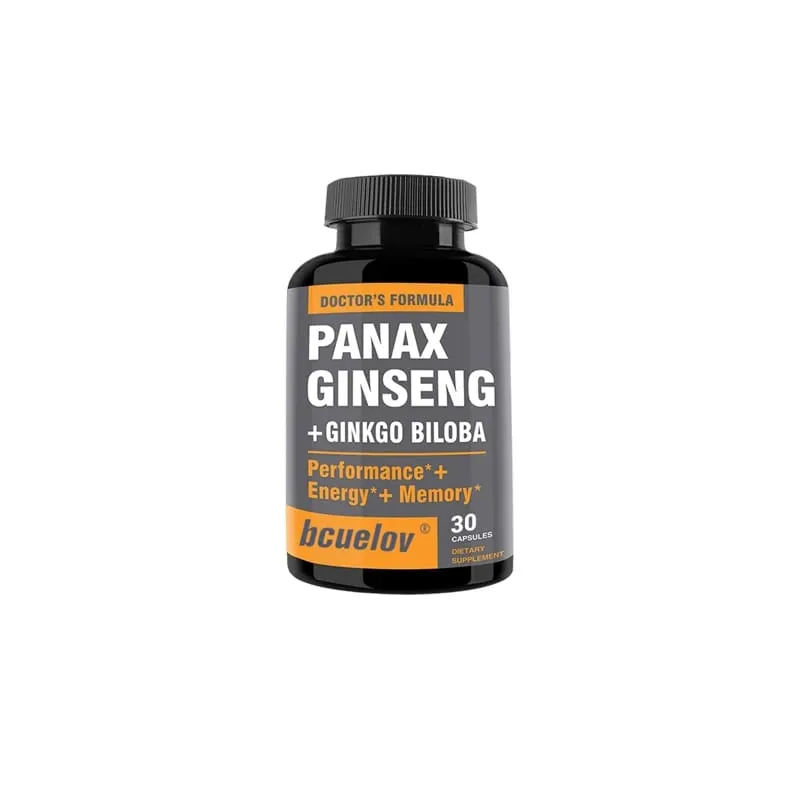 Κάψουλες Ginseng + Ginkgo Biloba Extract - Βοηθά στη βελτίωση της ενέργειας και της ζωτικότητας Αντιγηραντική μνήμη Υγεία εγκεφάλου και όρασης