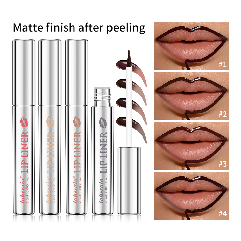 Waterproof Lip Liner Peel Off Tattoo Lipgloss Waterproof Long Lasting Matte Lip Tint Brown Contour Tear-off Lips Stain Cosmetic — image 6