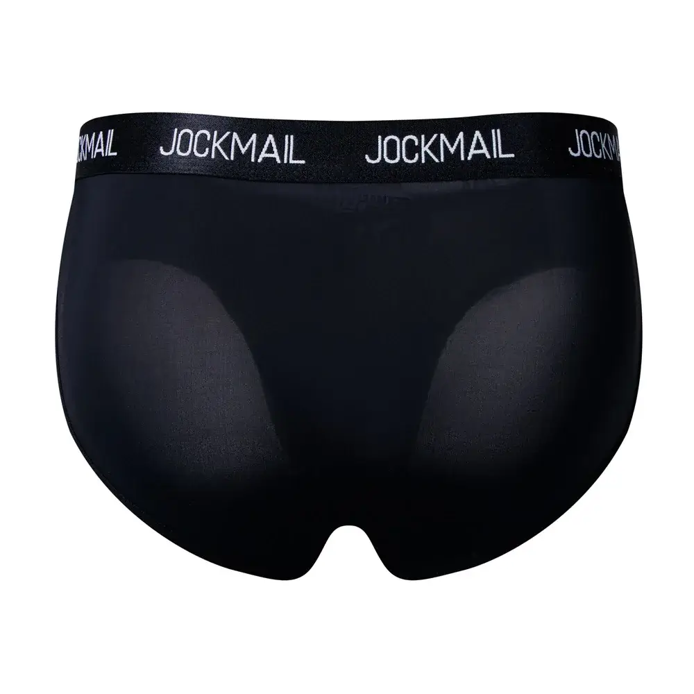 Jockmail Mens Underwear Low Waist Sexy Letter Sports Breathable Summer Ice Silk Briefs Big Bag Nylon Solid Color Man Panties — image 31