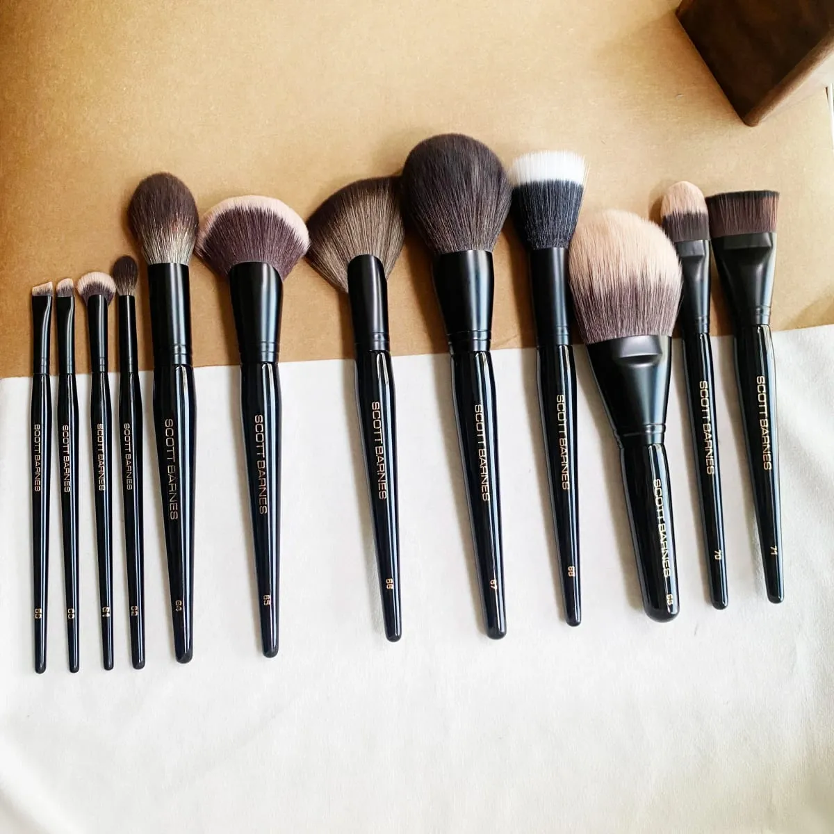 Luxury Μαύρα Πινέλα Μακιγιάζ Σετ από SCOTT Super-soft Synthetic Hair Face Powder Blush Eye Shadow Blending Cosmetic Brush Tools
