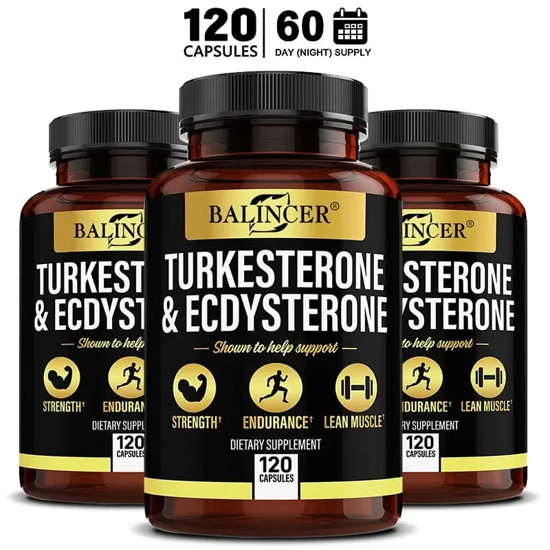 Turkeysterone and ecdysterone supplement - 1000 mg - Improves exercise endurance sports supplementation muscle mass
