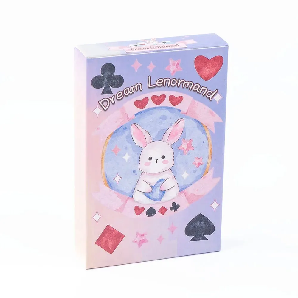 Dream Lenormand Tarot Deck 43 Cards Oracle Επιτραπέζιο Παιχνίδι για Παιδιά Οικογένεια & Φίλοι Perfect Puzzle Leisure Activity 8,9 x 5,7 cm