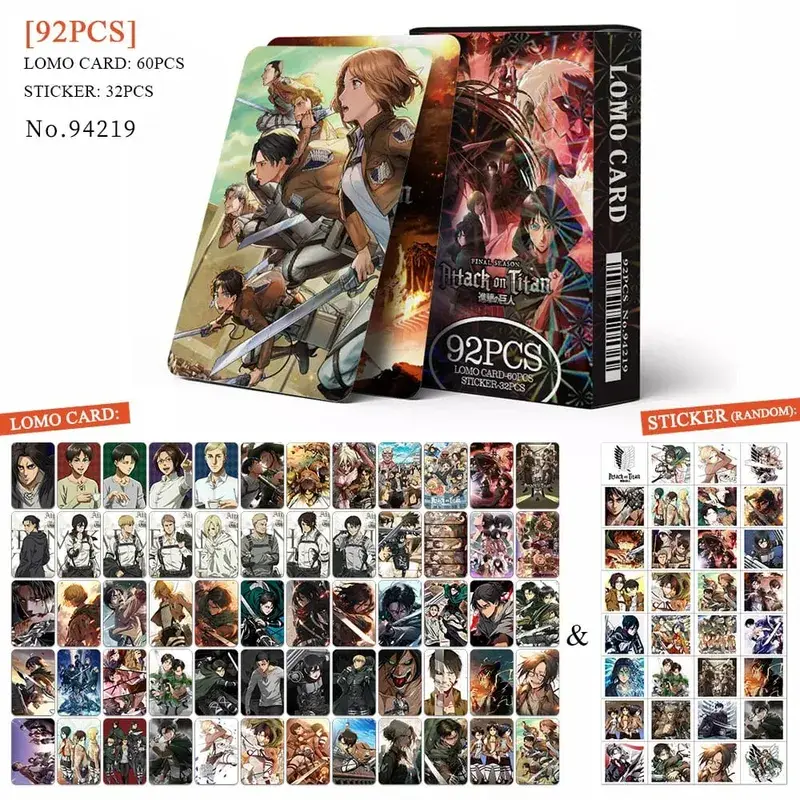 מתקפת אנימה על טיטאן Lomo Card גלויה צעצוע Haikyuu רוקח יומני הונקאאי כוכבי אוסף כרטיסים עם מדבקות מתנה — image 23