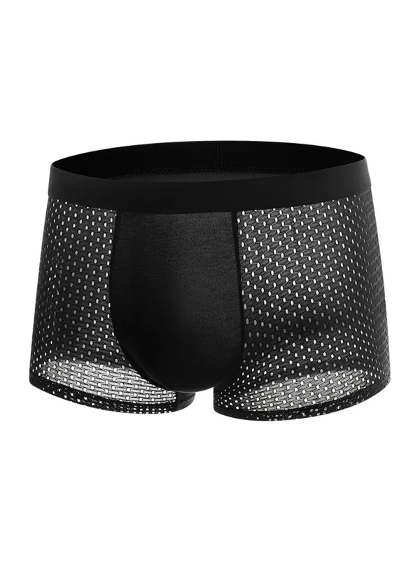 8 Pack Mesh Men's Underwear with Ice Silk Breathable and Comfortable, Fashionable and Sexy Men's Flat Corner Shorts Men Boxer — image 8