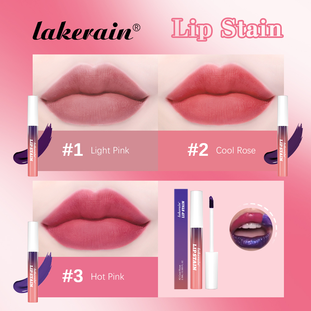 Blading Lip Gloss Peel and Stick Σετ μακράς διαρκείας Αδιάβροχο Pink Lip Gloss Μεταφορά Ανθεκτικό Φυσικά Καλλυντικά για Χείλη 3 Χρώματα — image 5