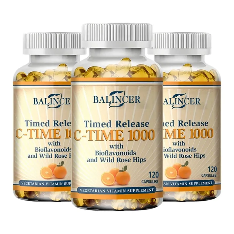 Vitamin C Capsules 1000mg Antioxidant Support Immune Wellness Collagen Synthesis Skin & Bone Joint Health 30/60/120 Capsules