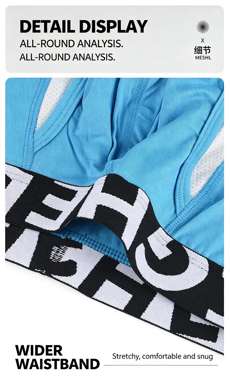 Men's Long Leg Cotton Boxer Briefs with Scrotum Pouch Anti-Chafing U Convex Separation Sports Underwear for Comfort — image 21