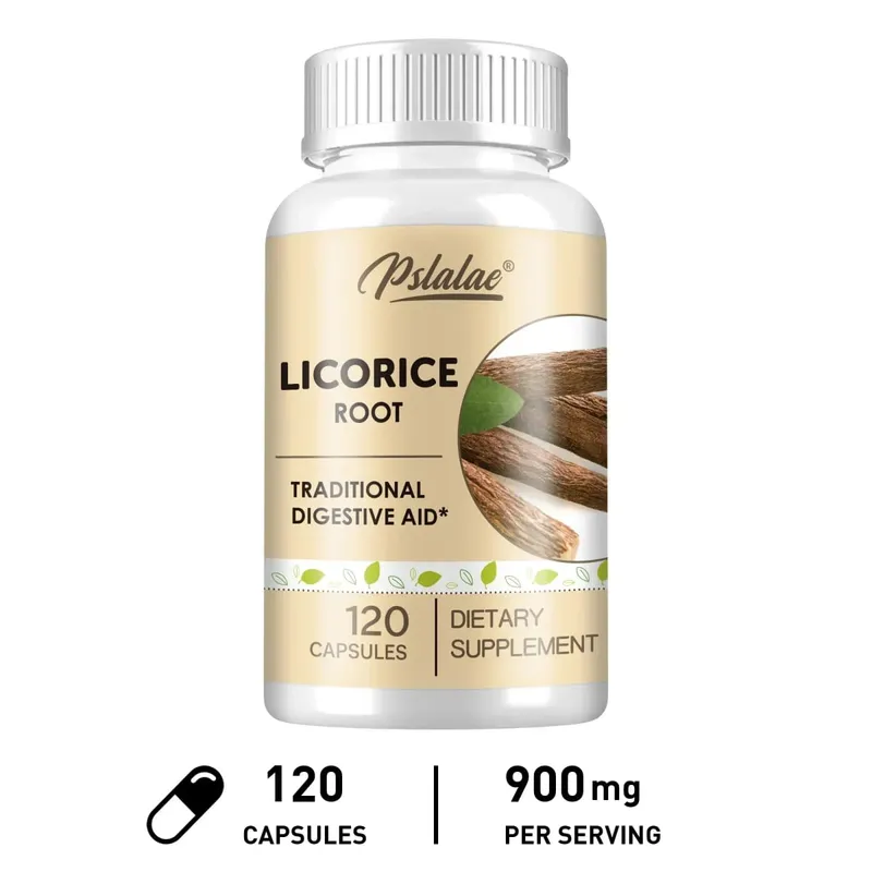 Licorice Root Capsules - Relieves Occasional Heartburn and Indigestion Soothes An Upset Stomach Improves Digestion Non-GMO