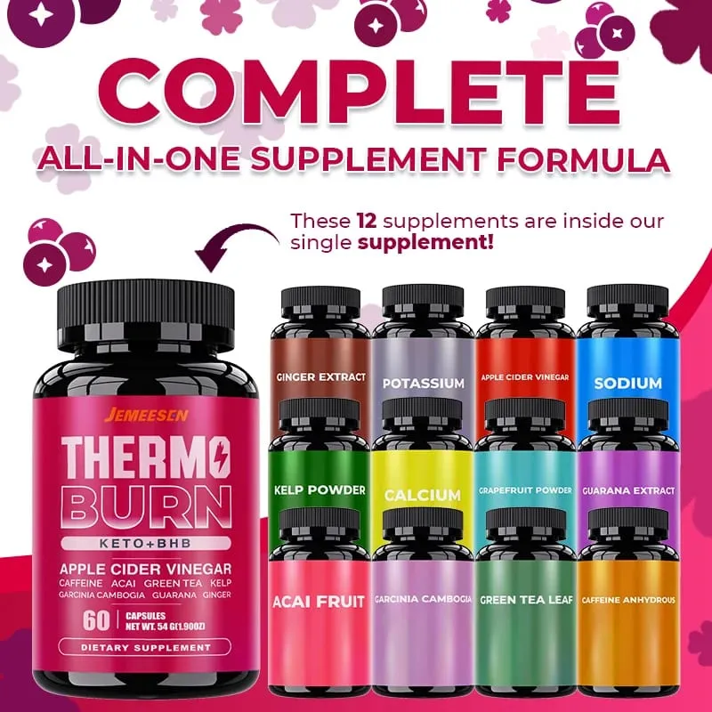BHB Dietary Capsules with BHB Premium Blend Acai Fruit Green Tea Leaf Anti-carb Diet and Fat Burning Metabolism Boost Detox — image 2