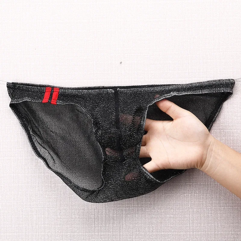 Herren-Unterwäsche-Slips, ultradünn, atmungsaktives Mesh-Höschen mit niedrigem Bund — image 7