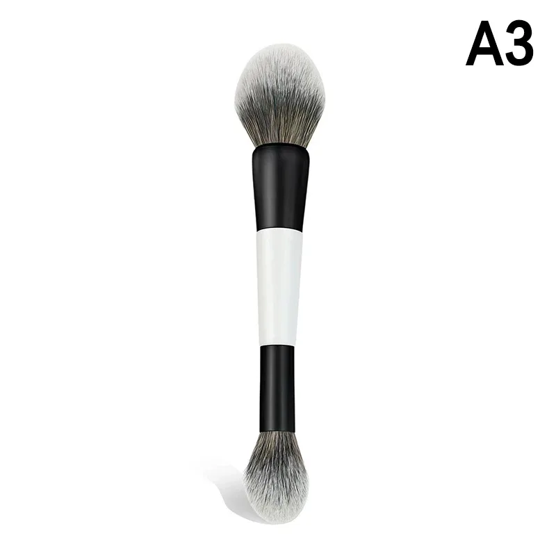 ✦ Kuas Wajah Alas Bedak Ujung Ganda Kuas Rias Kontur Perona Pipi Bedak Ujung Ganda dan Concealer Eyeshadow