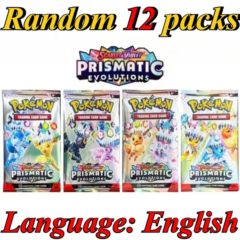 10 πακέτα καρτών Pokémon Bright Stars 151 Prismatic Evolutions PALDEAN FATES English Reinforcement Battle Δώρο κάρτα συναλλαγής