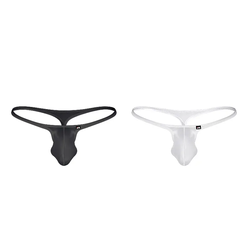 Men's Underwear Japanese Style Ultra-Thin Ice Silk Thong Low Waist Elastic Comfortable T-Back