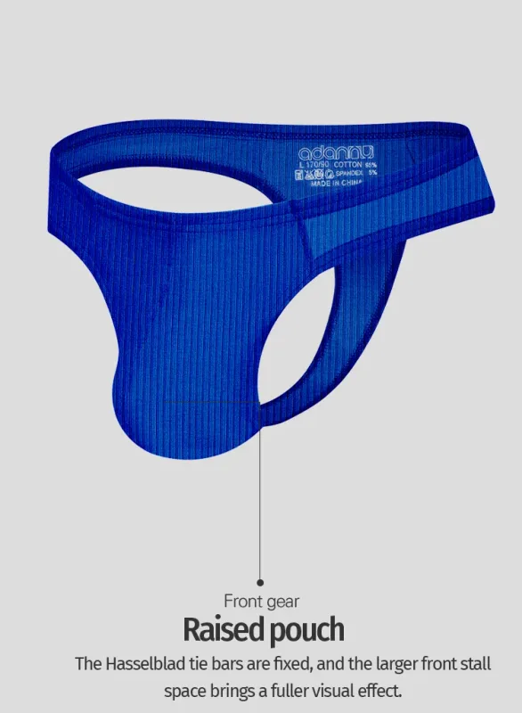 Cotton Men's Big Pouch Thong Panties Men Cotton Sports Running Underwear Comfortable Seamless Male G-string Briefs — image 12