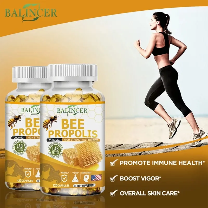 Balincer Propolis Extract Capsules - 2000 Mg Supports Joint Health Promotes Bone Health Enhances Immunity Antioxidant — image 4