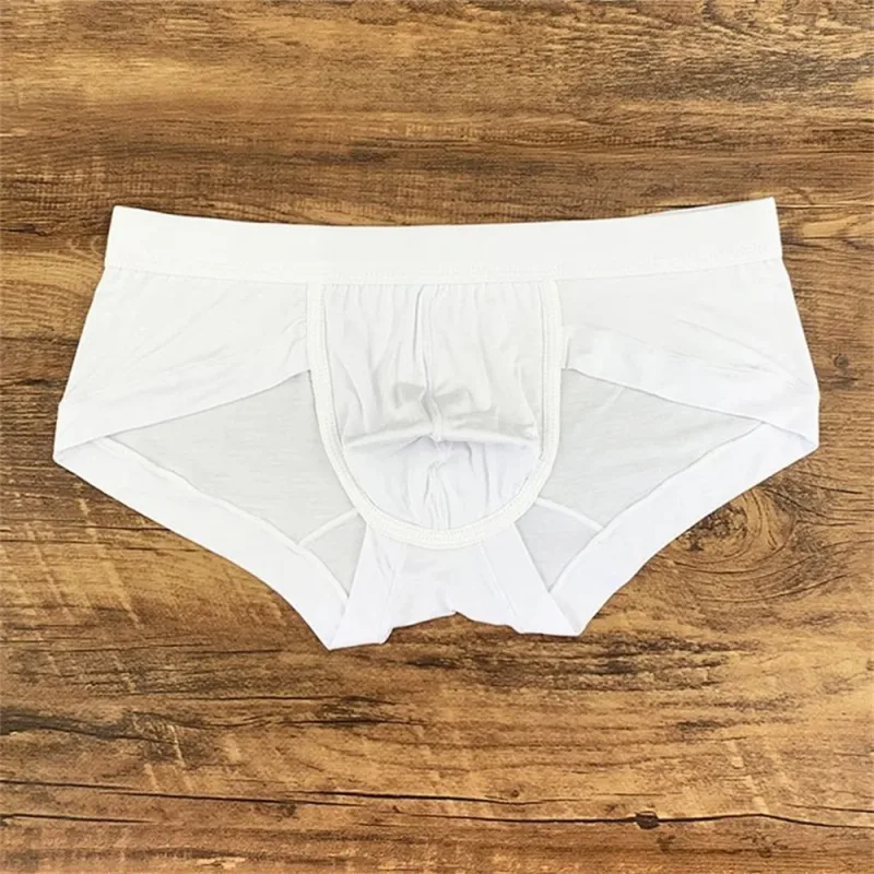 Men's Sexy Modal Pink Underwear Simple and Comfortable U Convex Pouch Briefs Low Waist Slim Fit Plus Size Male Underpants L-XXXL — image 3