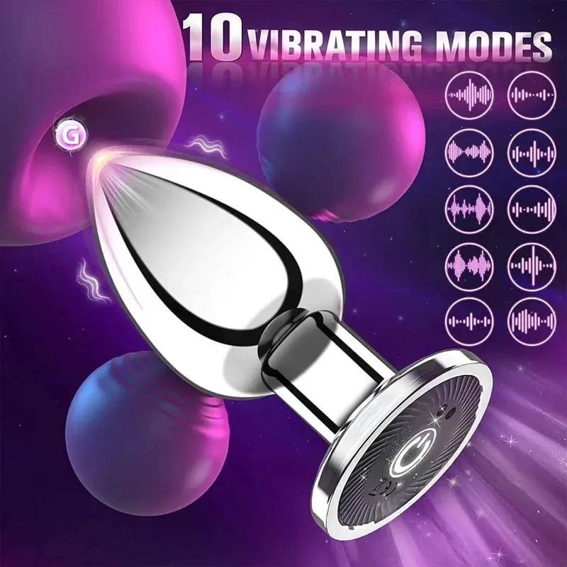 Butt Plug Vibrator נשים מתכת אנאלי תקע דילדו שלט אלחוטי גברים לעיסוי ערמונית ציוד למבוגרים ציוד לאוננות אנאלי צעצועי מין — image 2