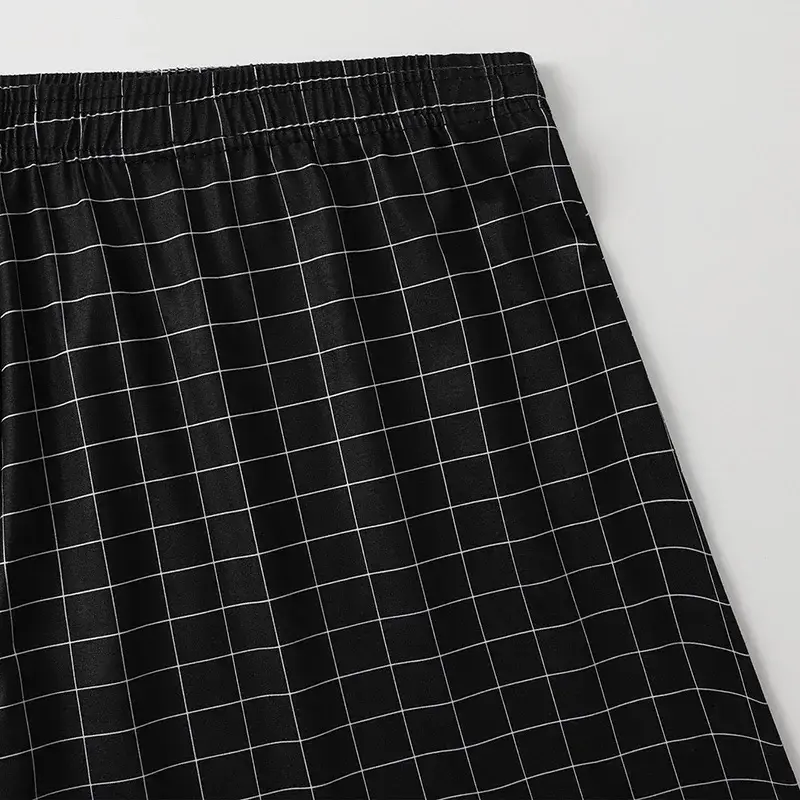 4 Piece Set Of Plaid Printed Elderly Aro Pants Casual And Loose Men's Boxer Shorts Comfortable And Breathable Underwear