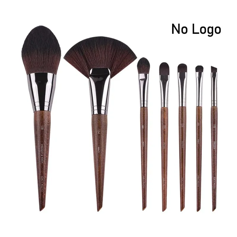 Natuurlijk hout Oogmake-up kwasten hele set Pro Crease Oogschaduw Make-up kit smudge highlighter wenkbrauw Lip wimperborstel praktisch