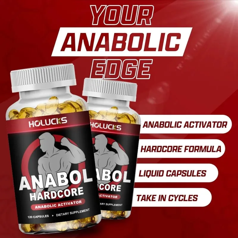Anabol Hardcore Supplement Boost Workout Energy Muscle Growth & Protein Synthesis Balances Men Hormones — image 6