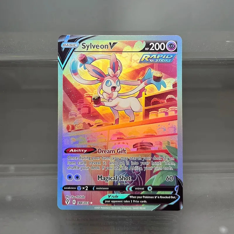 Foil PKM Single Cards Pikachu Charizard EX Bubble Mew Game Rare Collection Κάρτες PTCG Rainbow Proxy — image 19