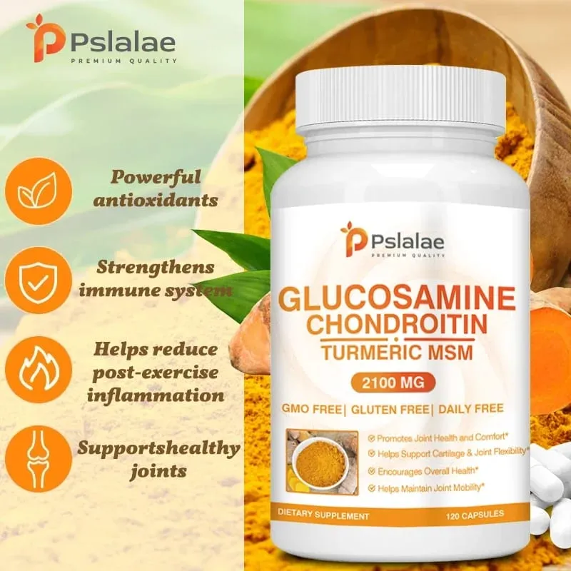 Chondroitin Turmeric MSM Glucosamine Triple Strength 2100 Mg for Hips Knees Joints & Back Comfort - Joint Supplements — image 6