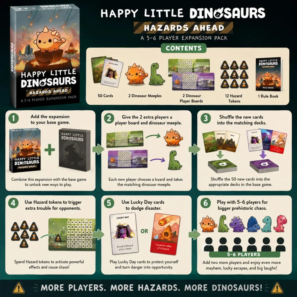 Πακέτο επέκτασης παιχνιδιών με κάρτες HappyLittle Dinosaurs Αστείο επιτραπέζιο παιχνίδι στρατηγικής για πάρτι για οικογενειακούς φίλους για παιδιά και ενήλικες Αγγλική έκδοση — image 4