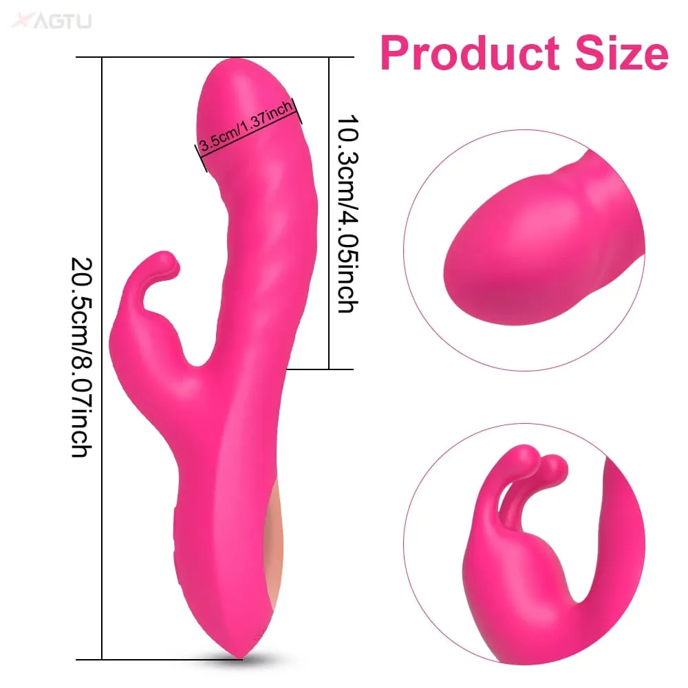 G Spot Rabbit Vibrator for Women Nipple Clitoris Stimulator Powerful Dildo Vagina Massager Adults Masturbator Female Sex Toy