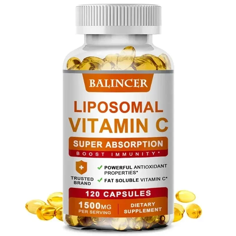 Liposomal Vitamin C Supplement - Easily Absorbed Fat-Soluble Vitamin C Antioxidant Support Immune System Promote Skin Health