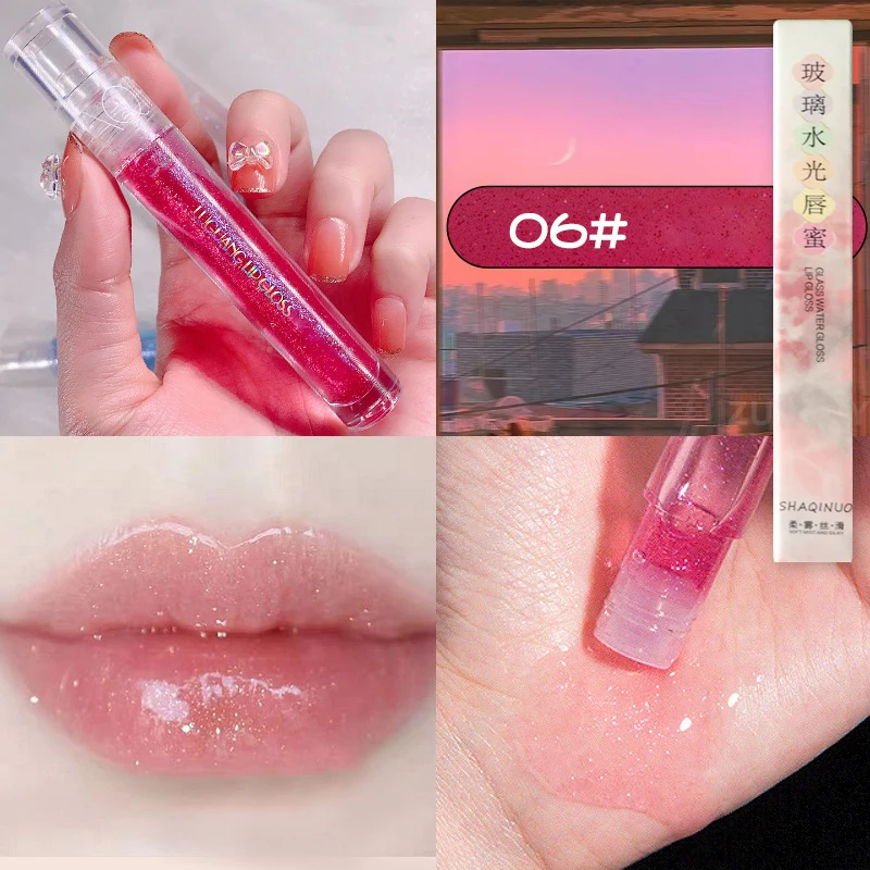 Galaxy Mirror Lip Gloss Glitter Lipgloss Transparent Lip Oil Long Lasting Moisturizing Lipstick Lipgloss Lips Makeup Cosmetics