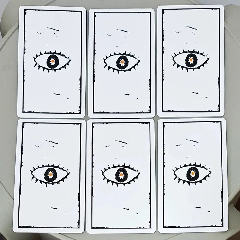 Gulliver Lenormand Oracle Deck 10,3*6cm - 36 Cards Minimalist Black & White Linocut Art