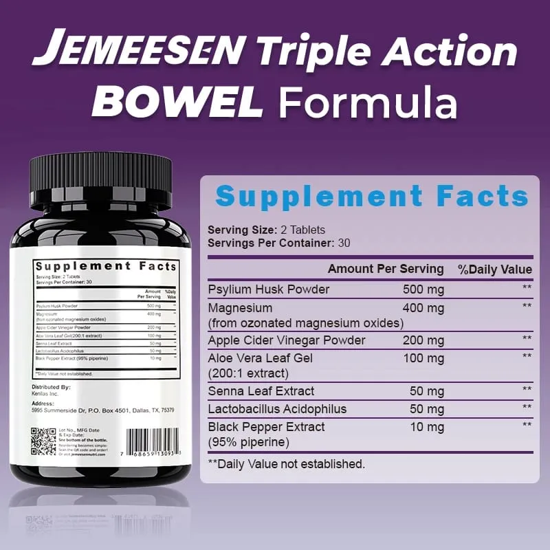Dietary Supplements with Psyllium Husk Powder Magnesium Apple Cider Vinegar Powder Promote Gastrointestinal Health