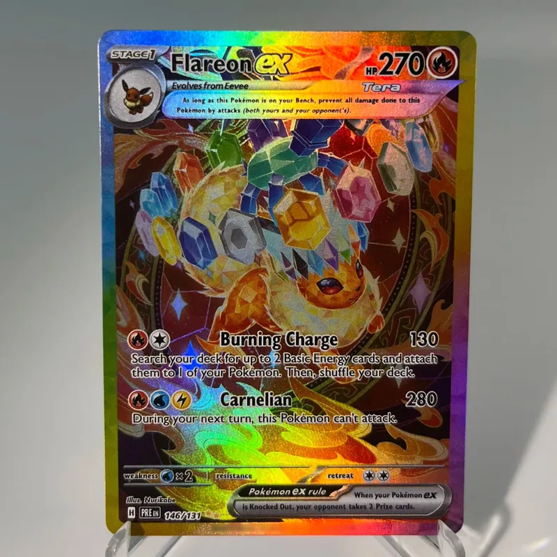 Prismatic Evolutions PKM Cards PTCG5-A GX Rainbow Umbreon Sylveon Leafeon ex Rare Collection Battle Toys Δώρα για χόμπι — image 9