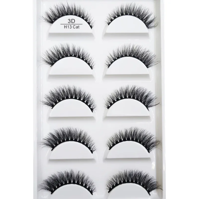 38 Style 5 Pairs Eyelash Natural 3D Mink Ψεύτικες βλεφαρίδες Μακιγιάζ Fake Eye Lashes Faux Cils Make Up Εργαλεία ομορφιάς Χονδρική