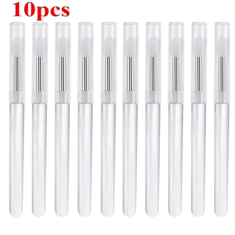 3/5/10 Chiếc Di Động Silicone Cọ Môi Có Nắp Mềm Mại Đa Năng Son Dưỡng Môi Applicator Son Môi Lipgloss Cọ Trang Điểm