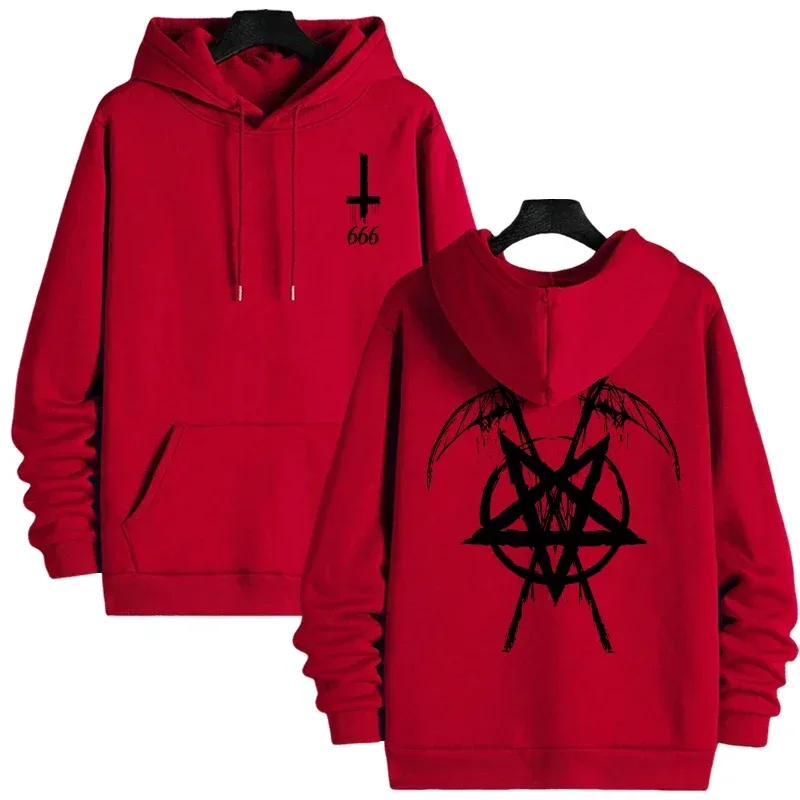 2025 Trendy Mens Hooded Sweatshirts Satan Pentagram Print Autumn Winter Casual Sportswear Urban Fashion Hoodies Male Top Outwear — image 23