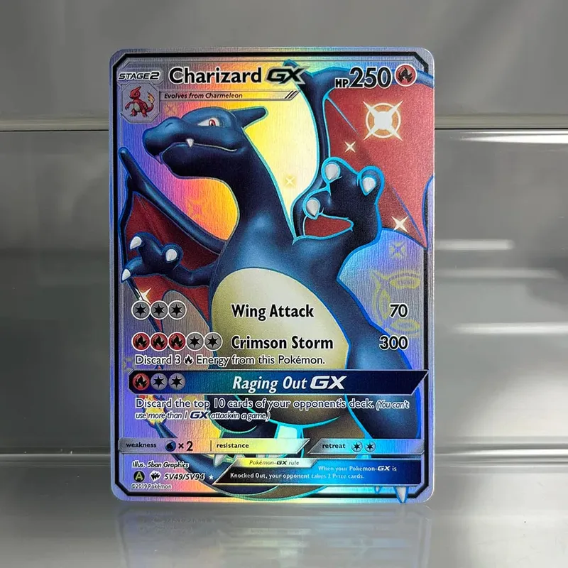 Foil PKM Single Cards Pikachu Charizard EX Bubble Mew Game Rare Collection Κάρτες PTCG Rainbow Proxy — image 22