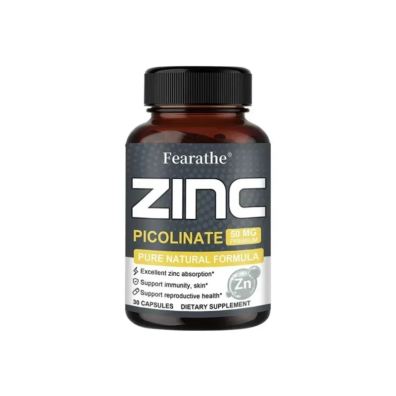 Zinc Capsules 50 Mg - Natural Antioxidant Immune Hair Nails & Skin Support Supplement Unisex — image 8