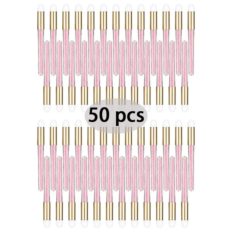 50 τμχ Μαλακό βουρτσάκι καθαρισμού για βλεφαρίδες Extension βλεφαρίδων Σαμπουάν απολέπισης μύτης φρυδιών Καθαρισμός ντεμακιγιάζ ντεμακιγιάζ προμήθειες ομορφιάς — image 15