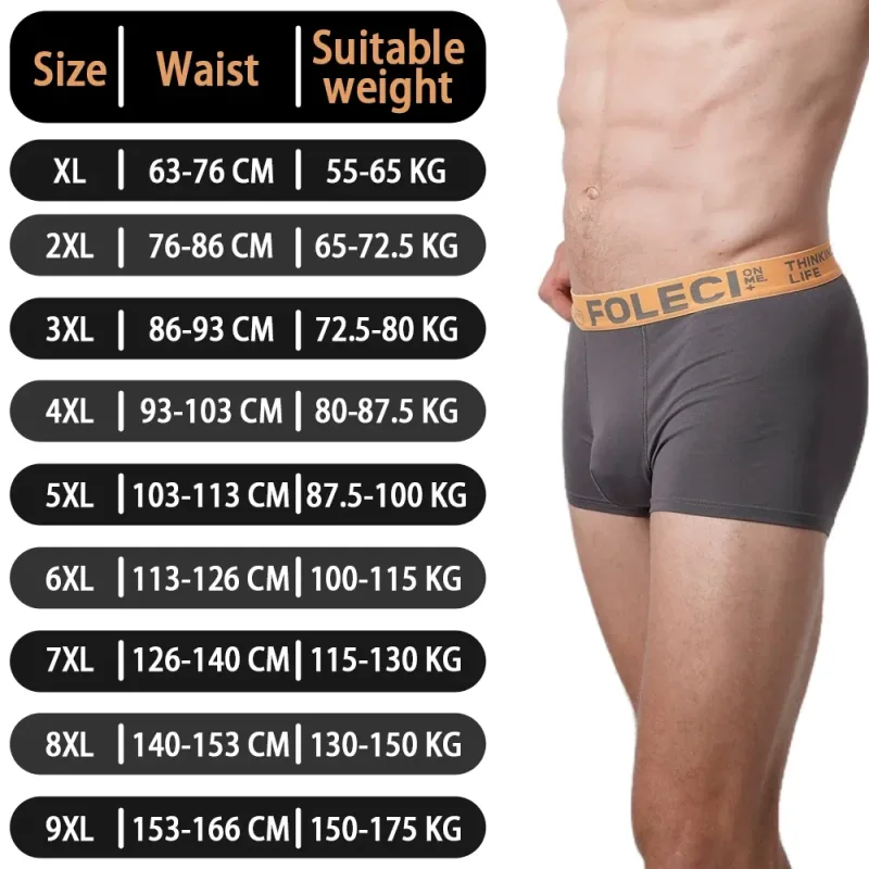 2025 roupa interior de algodão masculino boxers respirável estiramento shorts macio homem menino juventude boxershorts calcinha de grandes dimensões XL-9XL — image 3