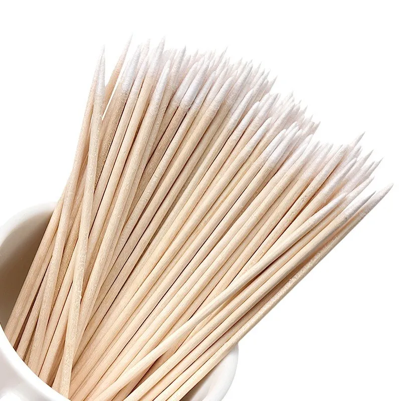 50pcs Bamboo Stick Disposable Flocked Lip Brushes Portable Lip Gloss Applicator Wands Lipstick Makeup Lash Tattoo Beauty Tools